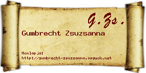Gumbrecht Zsuzsanna névjegykártya